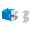 Monoprice Cat6 RJ45 180-Degree Punch Down Keystone Dual IDC_ Blue 27547